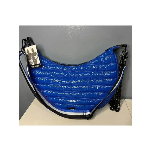 NWT BCBGENERATION Blue Puffer Crossbody Bag - Picture 1 of 11